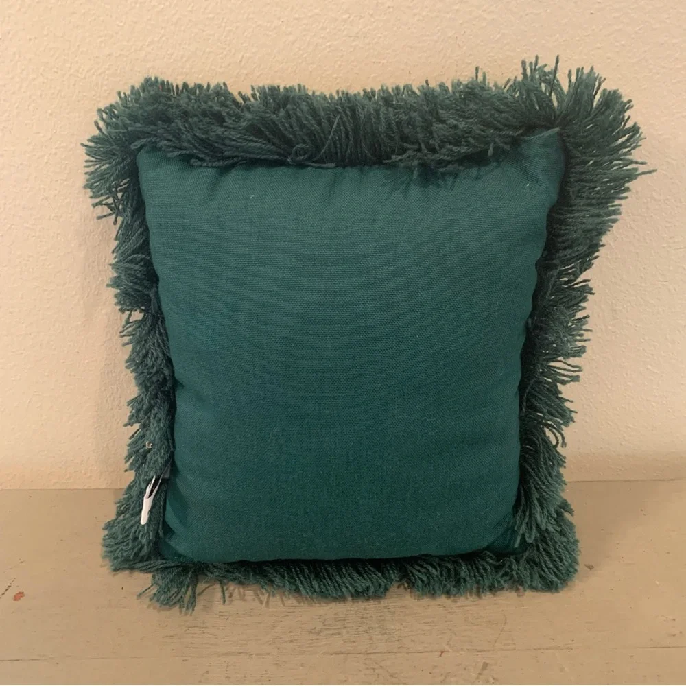 Holiday Snowman And Reindeer Decorative Pillow